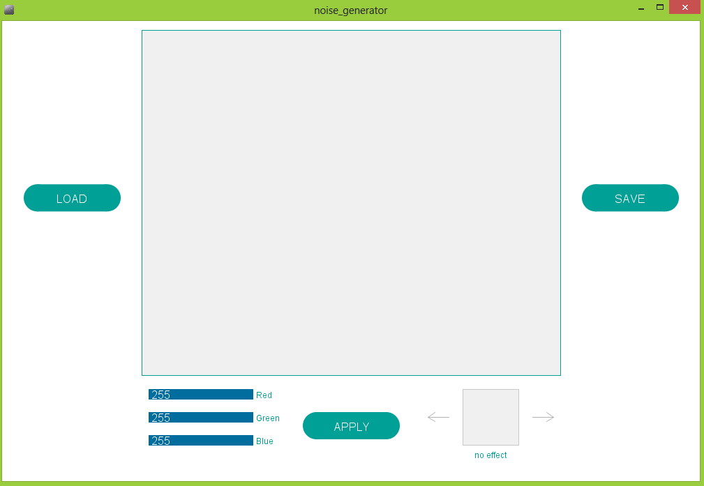 Noise generator, experimental photoediting application